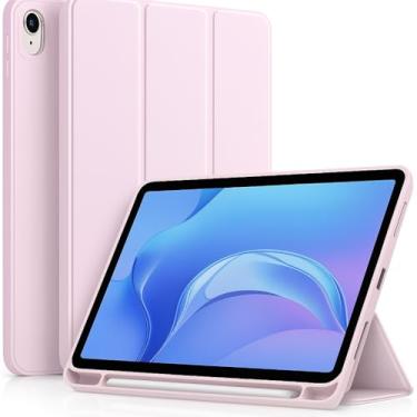 Imagem de Capa Case PREMIUM Anti Impacto com função sleep e suporte para Apple Pencil - compatível com Apple New iPad 11ª 2025 Chip A16 e iPad 10ª de 10.9 Polegadas (Rosa)