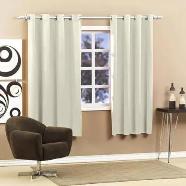 Imagem de Cortina Rústica Florença com Ilhós, 220 x 180 cm, Creme