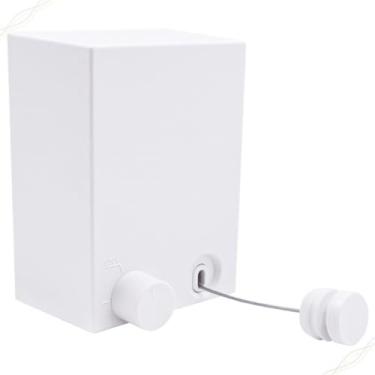 Imagem de Varal Retrátil Corda De Aço Inoxidável C Suporte Parede(Branco)
