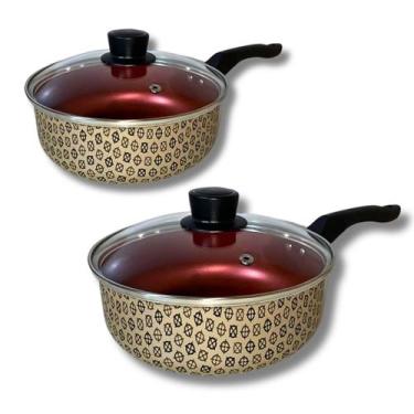 Imagem de Kit Panelas Marcolar N16 E 18 Antiaderente com Tampa de vidro - Gal Al