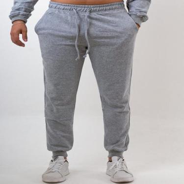 Imagem de Calça Moletom Masculino Adulto - Glev.Conceito, GG, Cinza claro