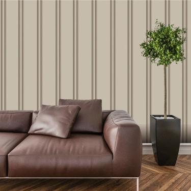 Imagem de Papel De Parede Adesivo Ripado Madeira Lavável Cozinha  3 metros