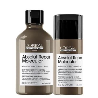 Imagem de Kit Absolut Repair Molecular Sh 250ml + Leave-in 100ml - Loreal Profis