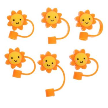 Imagem de 6 Unidades Tampão De Pó De Palha Xícara De Café Protetor De Canudos De Metal Tampa De Cobertura De Pontas De Palha Tampa Do Plugue Gel De Sílica À Prova De Poeira