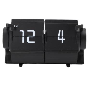 Imagem de Relógio Automático de Giro de Página, Mini Retro Descendente de Relógio Digital Relógio de Relógio Mecânico Relógio Flip Flip Calendário para Sala de Estar Sala de Estudo de 12