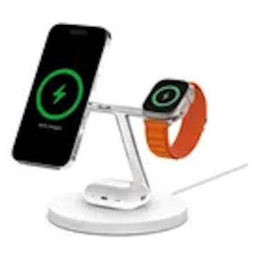 Imagem de Carregador Belkin Sem Fio 3 Em 1 Wireless Com Carregamento De 15w Cor 