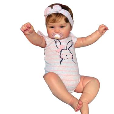 Imagem de Bebê Reborn Boneca Corpo de Silicone Realista Menina Pintada Original (Menina 48cm)