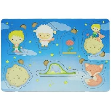 Imagem de Brinquedo Educativo Jogo Quebra Cabeça Infantil Em Madeira O Pequeno Prícipe - Mega Impress