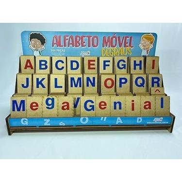 Imagem de BRINQUEDO EDUCATIVO MDF ALFABETO MÓVEL DEGRAUS