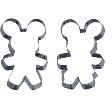 Imagem de Kit Cortadores de Biscoito Casal Bonecos  Natal - rei dos cortadores