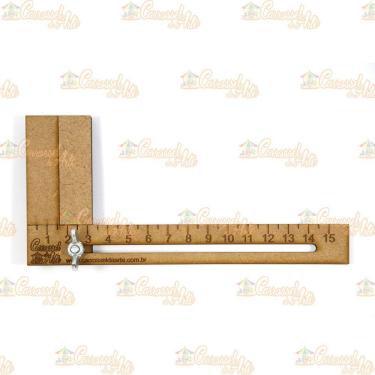 Imagem de Régua Para Cabelo De Boneca Mdf 15 Cm