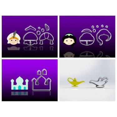 Imagem de Cortador Kit Aladdin 4 Modelos Mod 2 Tamanho 5Cm