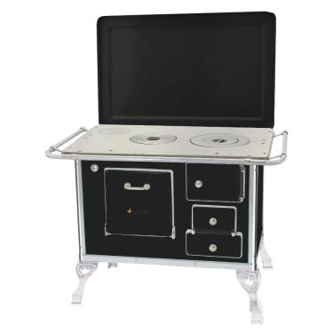 Imagem de Fogão A Lenha Tradicional Venâncio 01 Com Tampa Preto 1etpr