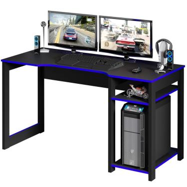 Imagem de Mesa Computador Gamer Pretoe Azul