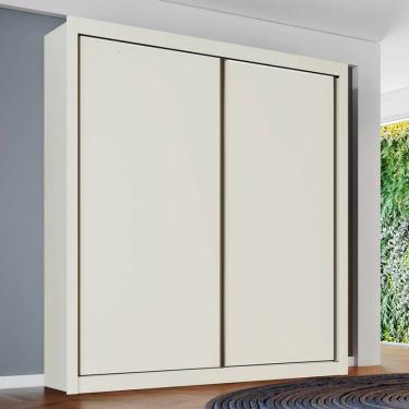 Imagem de Guarda-roupa Móveis Europa Zurique Flex 2 Portas De Correr E 4 Gavetas Off White