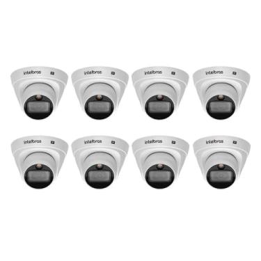 Imagem de Kit 8 Câmeras Dome VIP 1220 D Full Color G4 Intelbras Corlorvu Full HD 1080p 2MP PoE IP67 Lente 2.8mm Visão Noturna Colorida