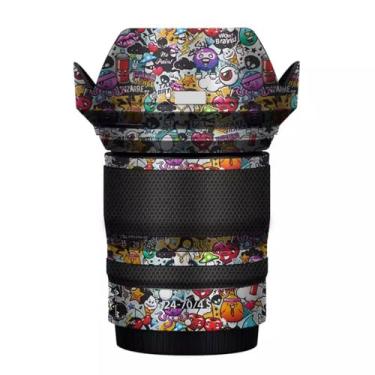 Imagem de Camerea Lens Skin Anti-Scratch Adesivo para Nikon Z 24-70 mm F4S Revestimento Película Protetora Vinil Protetor Corporal Decalques Capa 24-70 4 (Graffiti Branco)
