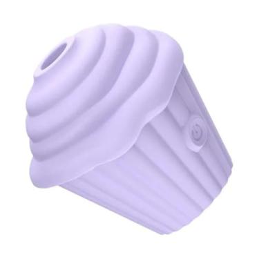 Imagem de Sugador Em Formato De Cupcake 10 Modos De Estimulação Brinquedo Erótico Estimulador Clitoriano [LILÁS]