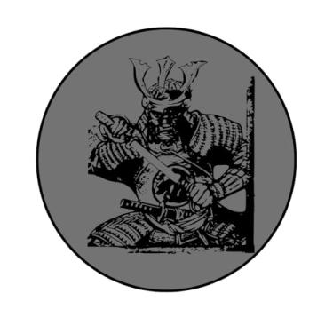 Imagem de Adesivo Personalizado Redondo, 10cm, Tema Samurai, Modelos 184SM-194SM (186SM, Papel Couché 150, 10CM)