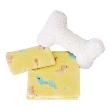 Imagem de Cobermanta bebê e pet com brinde travesseiro osso - Mais que baby , Am
