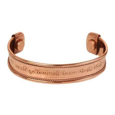 Imagem de INDTRESOR - Gayatri - Hindu holy - Pulseira magnética de cobre estilo tibetano. Forjado à mão com cobre puro sólido e de alto calibre.