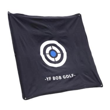 Imagem de Deevoka Pano para alvo de golfe, acessórios para rede de rebatidas de golfe, exercício de mira de swing, serviço pesado para prática em ambientes internos e, Preto