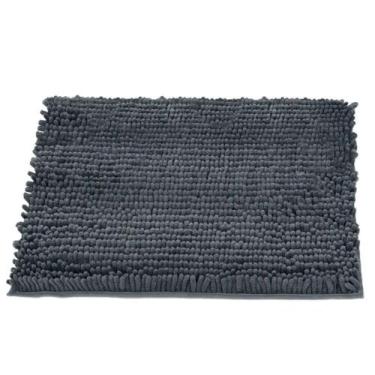 Imagem de Tapete Buettner Microfibra Antiderrapante Chenille Ginko 60cmx90cm Gra