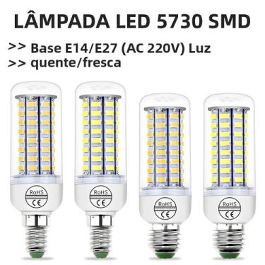 Imagem de Lâmpada De Milho LED E27 Quente E Fria 5730 SMD E14 Lâmpada 220V 24/48