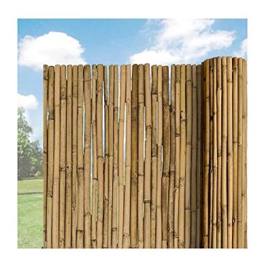 Imagem de Triagem De Cerca De Bambu De Jardim, Painéis De Privacidade, Trança De Arame Galvanizado à Prova De Intempéries De Bambu Natural Ecológico De 1,4~2,4 Cm Para Interior Ao A, 1.2x2m