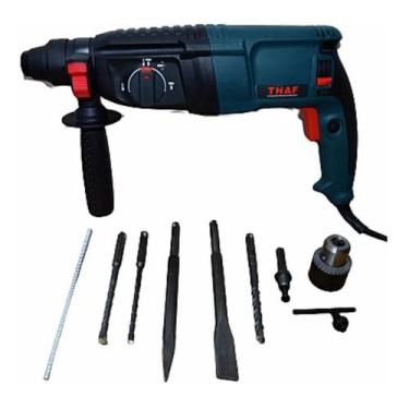 Imagem de Martelete Rompedor 110v + Furadeira / Impacto 960w Com 12 Peças - led