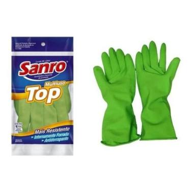 Imagem de Luva De Látex Sanro Multiuso Verde