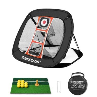 Imagem de SENSECLUB Rede De Chipping, E Tapete Para Áreas Internas, Alvo Prática Golfe Com Bolas Tee, Presentes Jogos Ao Ar Livre No Quintal Golfistas
