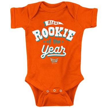 Imagem de Fãs de futebol do Miami. Macacão laranja novato do ano (body, 18 meses)