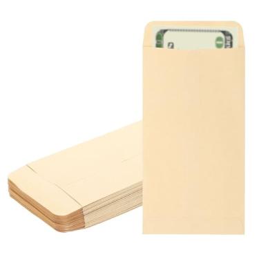 Imagem de PATIKIL Envelope para dinheiro, pacote com 50 envelopes de dinheiro de 16,5 cm x 8,9 cm, sacos para dinheiro, carta de desafio de economia de orçamento, para presente, moedas, cheques, bilhetes, joias