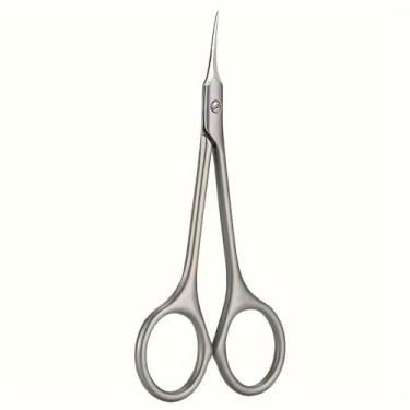 Imagem de Tesoura de cutícula com lâmina fina de aço inoxidável, cortador de unhas, aparador, ferramentas de manicure, fosco, 94 * 45 mm