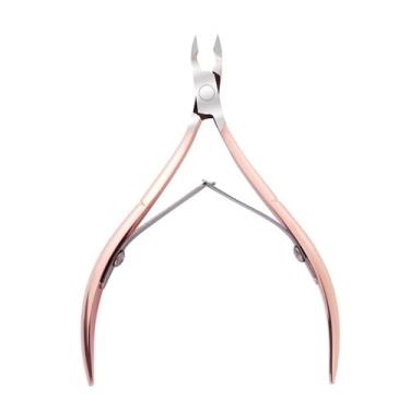 Imagem de Tesoura de unha, alicate de cutícula, manicure, alicate de aço inoxidável, aparador para pedicure, ferramentas, ouro rosa, BH01
