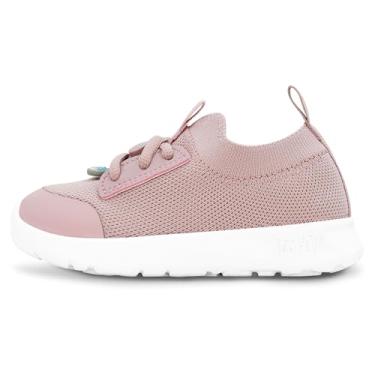 Imagem de JAN & JUL Sapatos impermeáveis para crianças, tênis respiráveis para crianças pequenas, Rosa empoeirado, 19