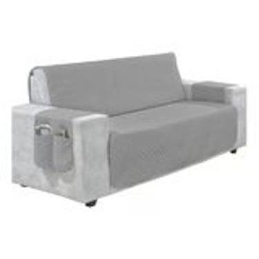 Imagem de Capa Protetor De Sofá Três Lugares Retrátil Liso Com Bolso Lorena Micr