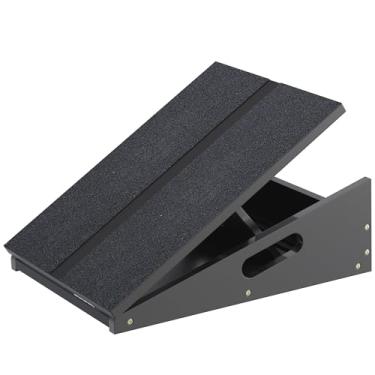 Imagem de Hellojin Maca De Panturrilha Madeira Inclinada - Profissional Para Fisioterapia, Alongamento Inclinado E Exercícios Reabilitação. Ferramenta Equilíbrio Ajustável Durável (Preta)