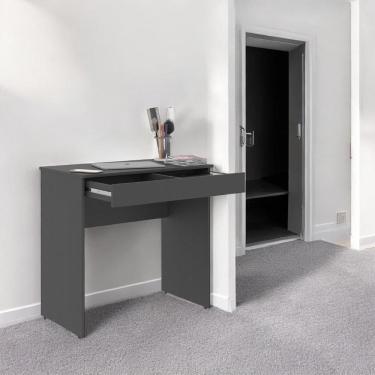 Imagem de Mesa Para Paris Preto C/ Gaveta Porta Itens Com Divisória