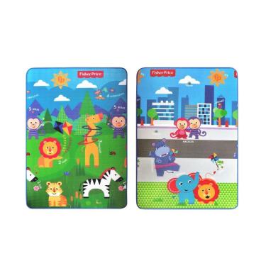 Imagem de Tapete Dupla Face Infantil  Impermeável Recreio 120x180cm - Jolitex - Fisher Price