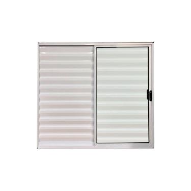 Imagem de Veneziana 3 Folhas Branco 120x120 Linha 18 Esmeralda