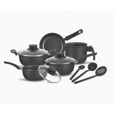 Imagem de Jogo De Panelas 8 Peças Teflon Antiaderente C Tampa De Vidro