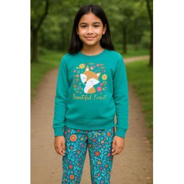 Imagem de Conjunto de frio agasalho Juvenil Marisol Premium menina flanelado, 10