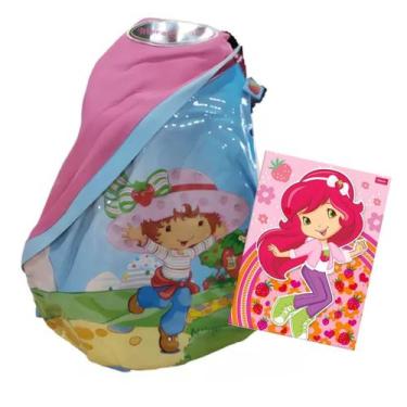 Imagem de Mochila Transversal Escolar Infantil E Caderno Moranguinho - Monforte
