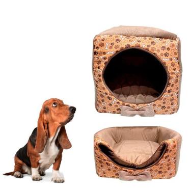 Imagem de Casinha Toca Iglu Grande 3 Em 1 Para Cachorro E Gato Com Almofada Remo