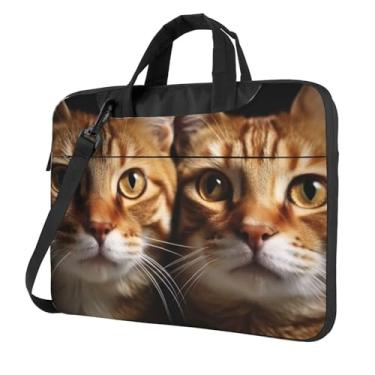 Imagem de Capa protetora para notebook gatos à prova de choque bolsa portátil para laptop à prova d'água para homens e mulheres, Preto, 15.6 inch