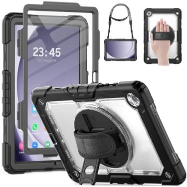 Imagem de HXCASEAC Capa para Samsung Galaxy Tab A9+ Plus 28 cm infantil, protetora com protetor de tela/alça de mão/suporte de caneta, resistente à prova de choque para tablet Samsung A9 Plus SM-X210 SM-X216