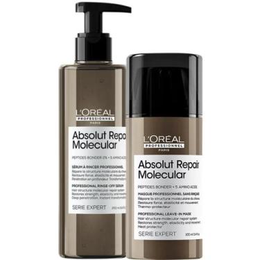 Imagem de Loreal Absolut Repair Molecular Leave-in 100ml + Serum 250ml - Loreal 