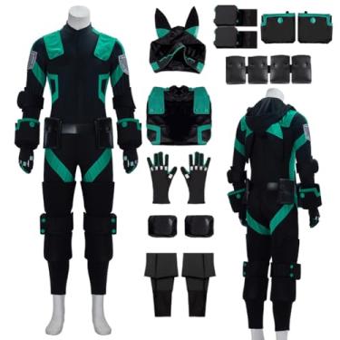 Imagem de TMSREBU Midoriya Izuku Fantasia Cosplay Preto Uniforme Midoriya Izuku Conjunto Completo (P)